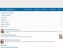 Tablet Screenshot of agingcare.com